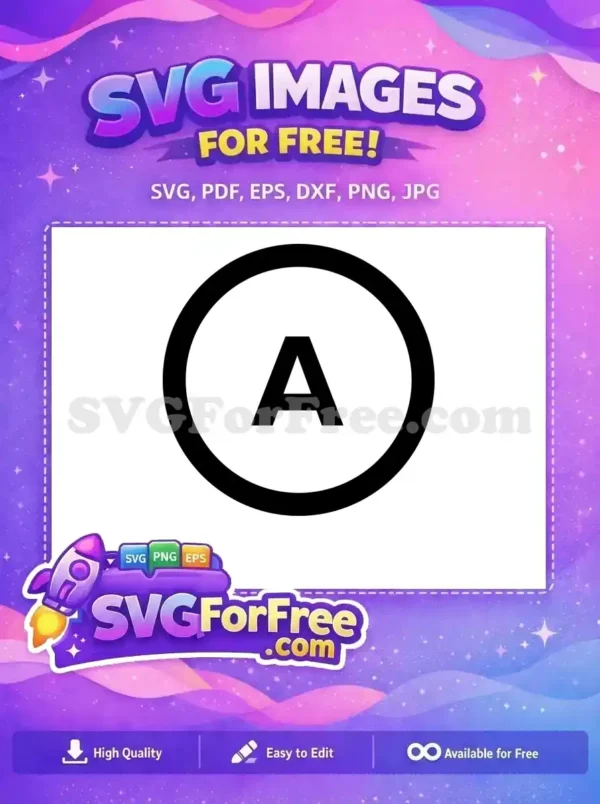 Free Letter A Circle Icon – Essential Free Graphic Design A bold, uppercase letter 'A' enclosed within a thick black circle, offered as a free design resource. Download this free icon today!