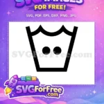 Free Machine Wash Warm Symbol Free Two Dots Icon Laundry Care Instructions Free SVG - Instant Download