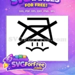 Free Do Not Steam Symbol Free Black Laundry Icon Care Instructions Free SVG - Instant Download