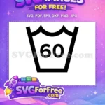 Free Wash at 60 Degrees Free Laundry Symbol Care Instructions Free SVG - Instant Download