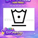 Free Machine Wash Cold Symbol Free Gentle Cycle Icon Care Instructions Free SVG - Instant Download