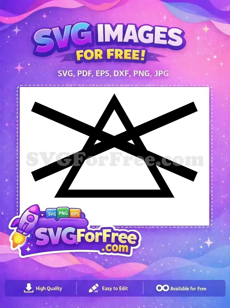 A stunning free geometric abstract design, featuring a bold triangle intersected by two diagonal lines. This free vector art is highly versatile for any project.