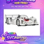 Free Shu Todoroki White Race Car Free Confident Smile Cars Movie Free SVG - Instant Download