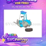 Free Guido Forklift With Blue Hat Free Happy Smiling Face Cars Movies Free SVG - Instant Download