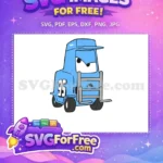 Free Guido Light Blue Forklift Free Angry Face Cars Movie Free SVG - Instant Download
