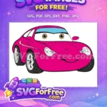 Free Pink Sports Car Free Smiling Brown Eyes Cars Movies Free SVG - Instant Download
