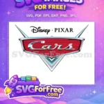Free Red Emblem Free Metallic Text Disney Cars Movie Free SVG - Instant Download