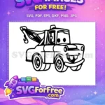 Free Happy Tow Mater Free Buck Teeth Smile Cars Free SVG - Instant Download