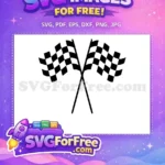Free Racing Checkered Flags Free Crossed Waving Design Cars Movie Free SVG - Instant Download