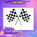 Free Waving Checkered Flags Free Black White Finish Line Cars Movies Free SVG - Instant Download