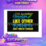Free Cashier Grandpa Saying Free Colorful Typography Cashier Quotes Free SVG - Instant Download