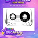 Free Hand-Drawn Doodle Free Retro Music Tape Guardians of the Galaxy Free SVG - Instant Download