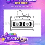 Free Retro Cassette Tape Free Unspooled Tape Music Free SVG - Instant Download