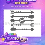 Free Cat Paw Print Free Boho Arrows Cat Lovers Free SVG - Instant Download