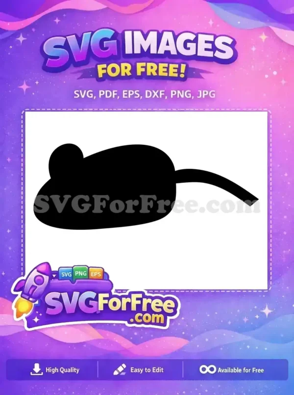 Free Flowing Abstract Silhouette SVG Design Download This free SVG design features a unique, flowing black silhouette, perfect for diverse creative projects. Download it now!