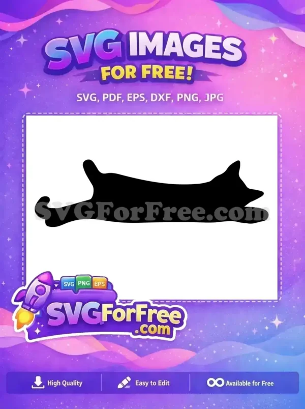 Discover this free abstract animal silhouette SVG, ideal for unique crafts and digital designs, ready to download.