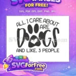 Free Dog Quote Free Heart Paw Dog Lovers Free SVG - Instant Download