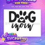 Free Dog Mom Paw Print Free Heart Love Dog Lovers Free SVG - Instant Download