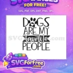Free Dogs Are My Favorite People Free Paw Print Heart Free SVG - Instant Download