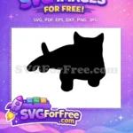 Free Black Cat Silhouette Free Walking Cat Pose Cat Quotes Free SVG - Instant Download