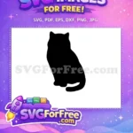 Free Fluffy Persian Cat Free Black Silhouette Body Cat Quotes Free SVG - Instant Download