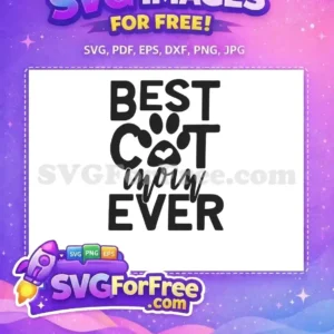 Free Best Cat Mom Ever SVG Design – Perfect for Cat Lovers! A free 'Best Cat Mom Ever' SVG design, featuring a paw print with a heart inside, ideal for cat enthusiasts. This free design is perfect for gifts.