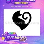Free Black Cat Silhouette Free Simple Feline Design Free SVG - Instant Download