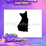 Free Black Cat Silhouette Free Spooky Halloween Cat Moon Free SVG - Instant Download