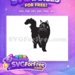 Free Fluffy Long-Haired Cat Free Bushy Tail Cat Silhouette Free SVG - Instant Download