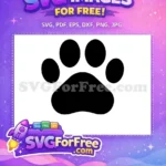 Free Black Cat Paw Print Free Pet Footprint Cat Silhouette Free SVG - Instant Download