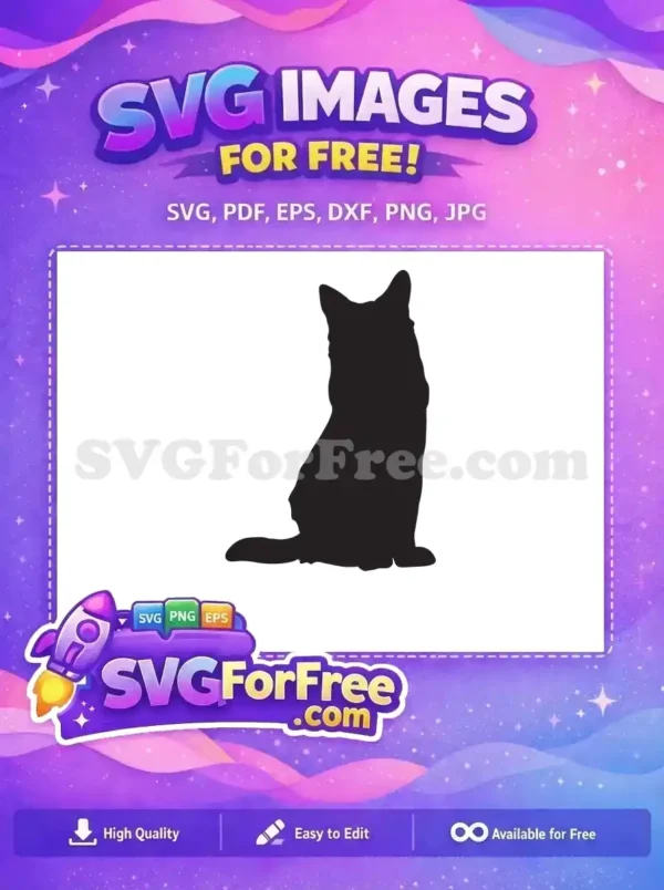 Discover this free sitting animal silhouette, a versatile design for crafts, decor, and digital projects with ease.