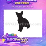 Free Sitting Sphynx Cat Free Black Pet Design Cat Silhouette Free SVG - Instant Download
