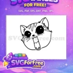Free Excited Yelling Cat Face Free Black Silhouette Cat Meme Free SVG - Instant Download
