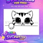 Free Black Cat Silhouette Free Simple Feline Graphic Pet Lover Free SVG - Instant Download