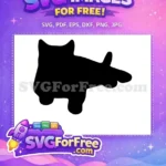 Free Walking Black Cat Free Cute Pet Silhouette Halloween Free SVG - Instant Download