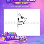 Free Black Cat Silhouette Free Simple Feline Shape Cat Lover Free SVG - Instant Download
