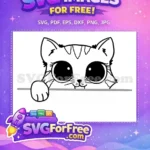 Free Black Cat Silhouette Free Simple Minimalist Design Feline Free SVG 1 - Instant Download