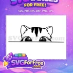 Free Black Top Hat Silhouette Free Classic Grey Brim Cat in the Hat Free SVG - Instant Download
