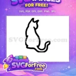 Free Cheshire Grin Free Black Silhouette Alice in Wonderland Free SVG - Instant Download