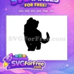 Free Fluffy Sitting Cat Free Black Silhouette Persian Cat Free SVG - Instant Download