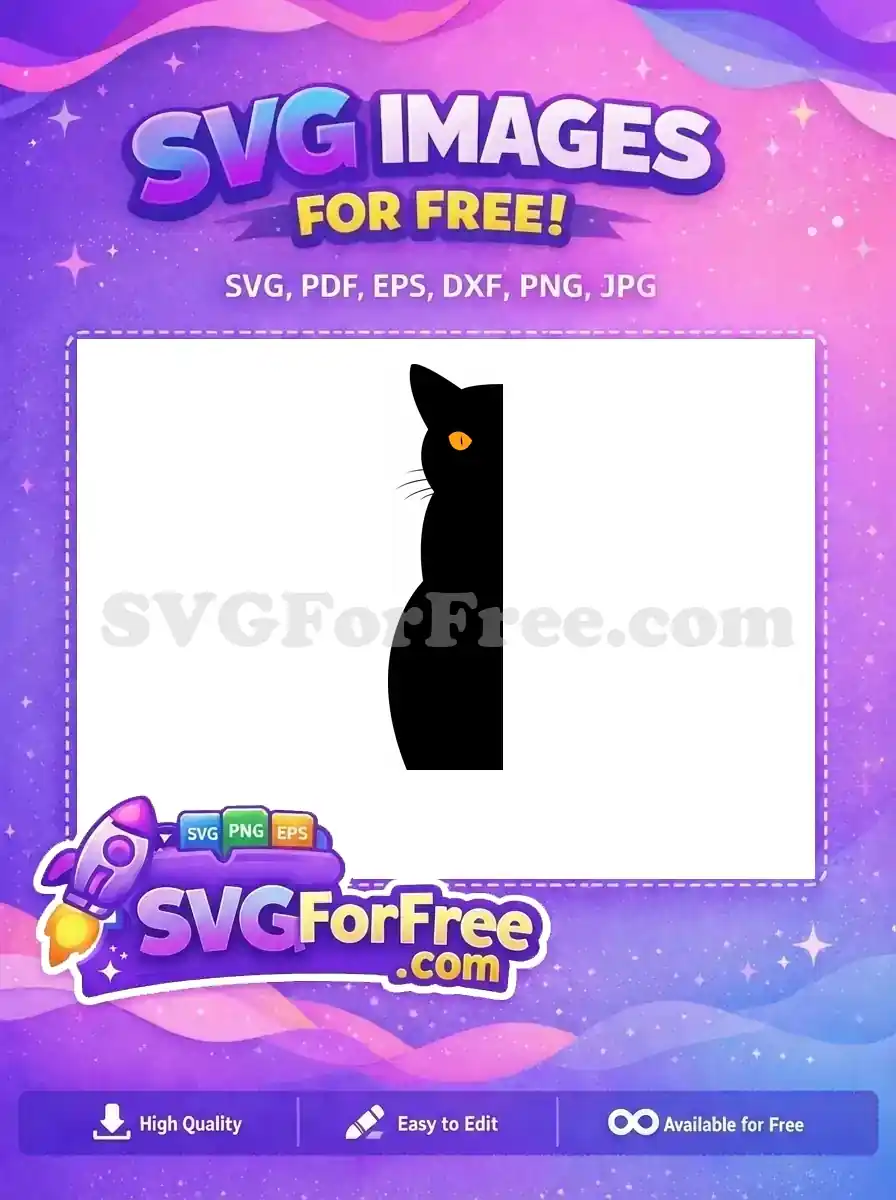 A striking free vector graphic of a luminous orange cat's eye with a vertical pupil, set on a dark background. Download this free design now!