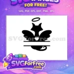 Free Angel Cat Silhouette Free Wings and Halo Memorial Cat Free SVG - Instant Download