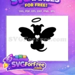 Free Dog Angel Wings Free Halo And Heart Pet Memorial Free SVG - Instant Download