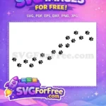 Free Black Cat Paw Prints Free Walking Trail Silhouette Free SVG 1 - Instant Download