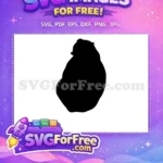 Free Chunky Black Cat Silhouette Free Sitting Fat Cat Cute Feline Pet Design Free SVG - Instant Download