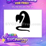 Free Black Cat Silhouette Free Black Cat Outline Feline Design Free SVG - Instant Download