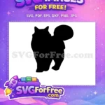 Free Fluffy Persian Cat Free Bushy Curled Tail Cat Lover Free SVG - Instant Download