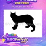 Free Black Cat Silhouette Free Walking Pose Clipart Feline Free SVG - Instant Download
