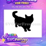 Free Black Cat Silhouette Free Sitting Position Aristocats Free SVG - Instant Download