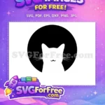 Free Standing Cat Silhouette Free Elegant Black Feline Art Free SVG - Instant Download